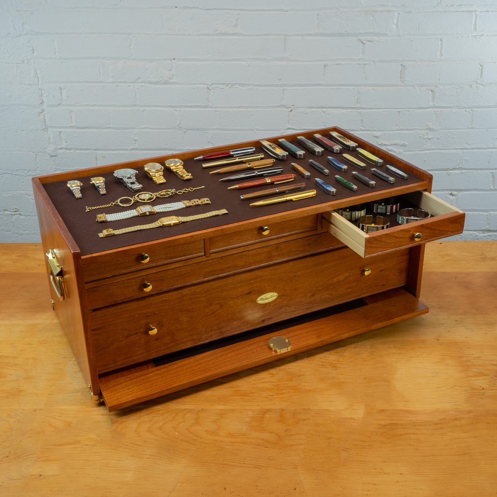 American Cherry B2705 Pro-Series Base with Knives, Watches & Pens American Cherry B2705 Pro-Series Base with Knives, Watches & Pens