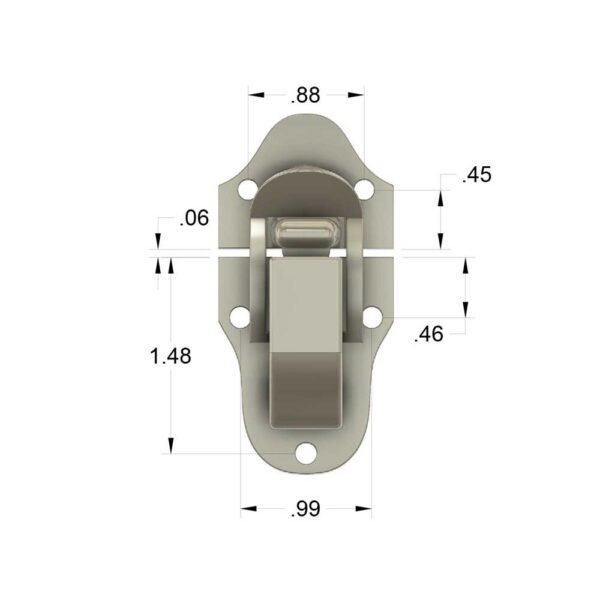 Part 1001 Nickel Catch with Dimensions