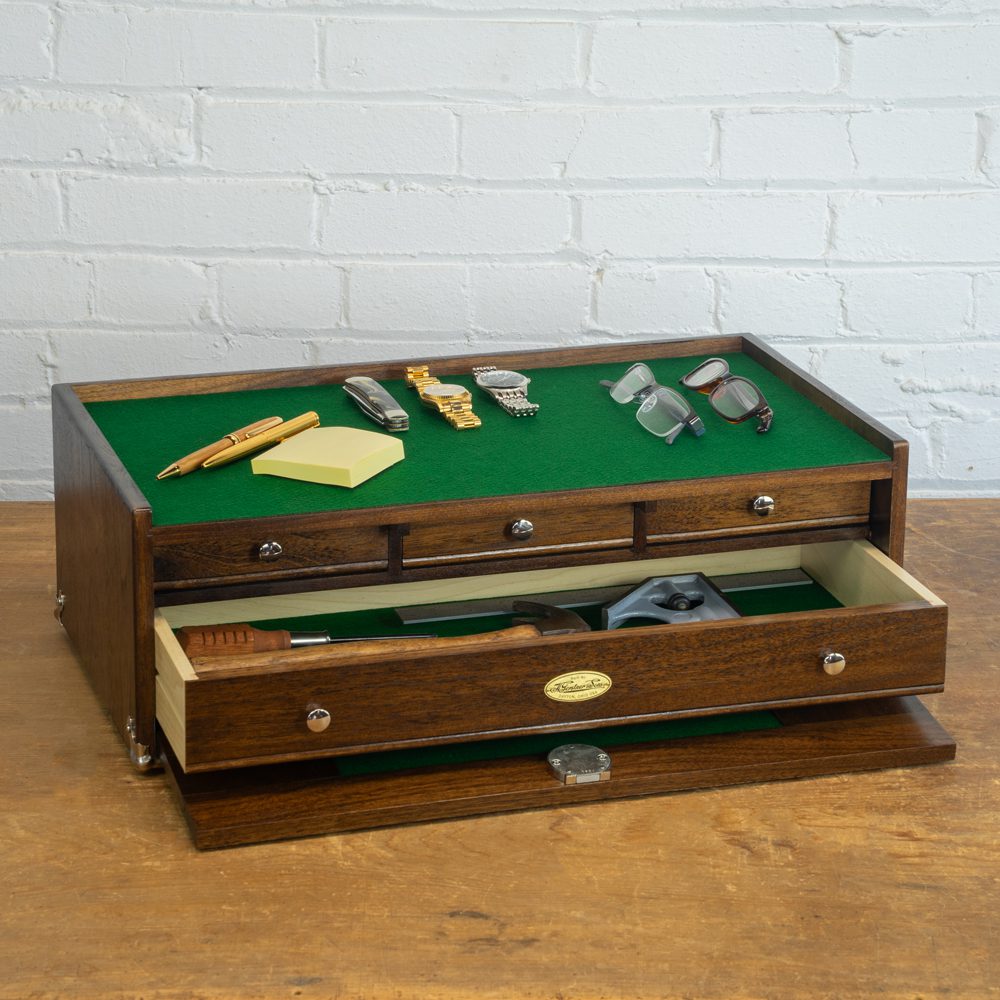 Dark Walnut B2104 with Tools and Collectibles Dark Walnut B2104 with Tools and Collectibles