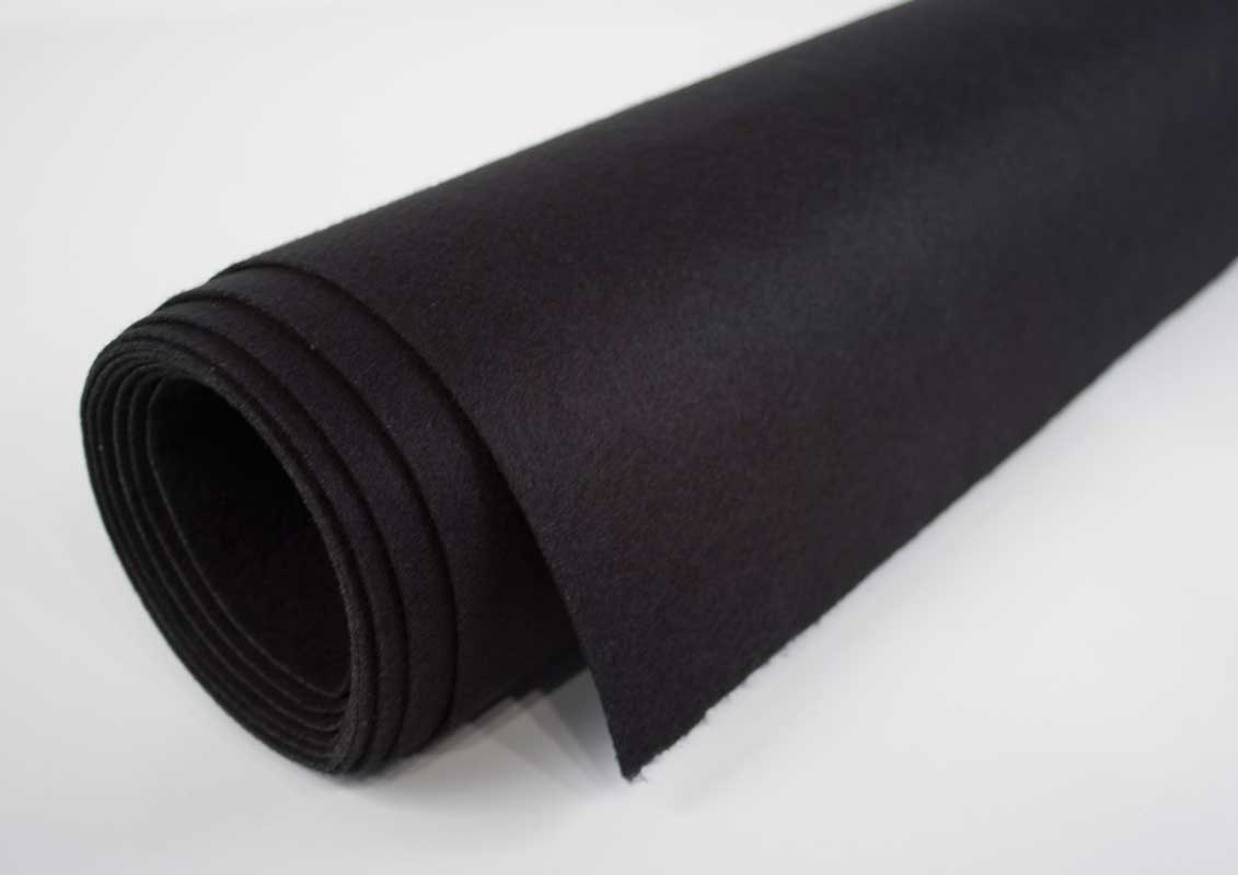 Wool Felt Black 36in x 36in Pre-cut Black Felt by National Nonwovens -  814859020474