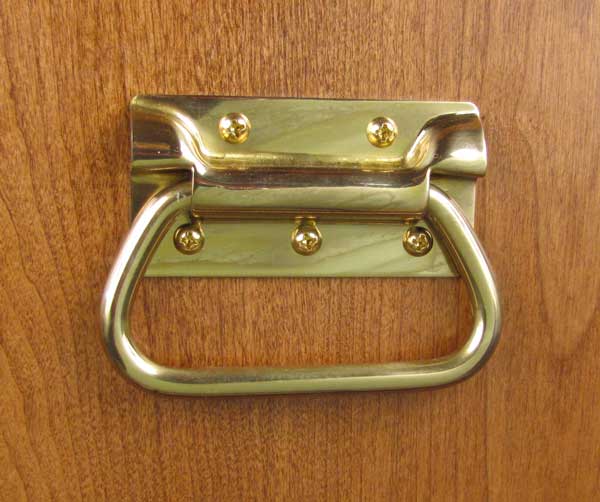 Part 1016 - Polished Brass Side Handles (1 pair, with screws)