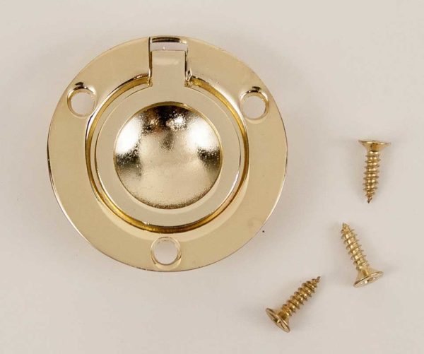 Part 1049 - Brass Ring Style Finger Pull (with screws)