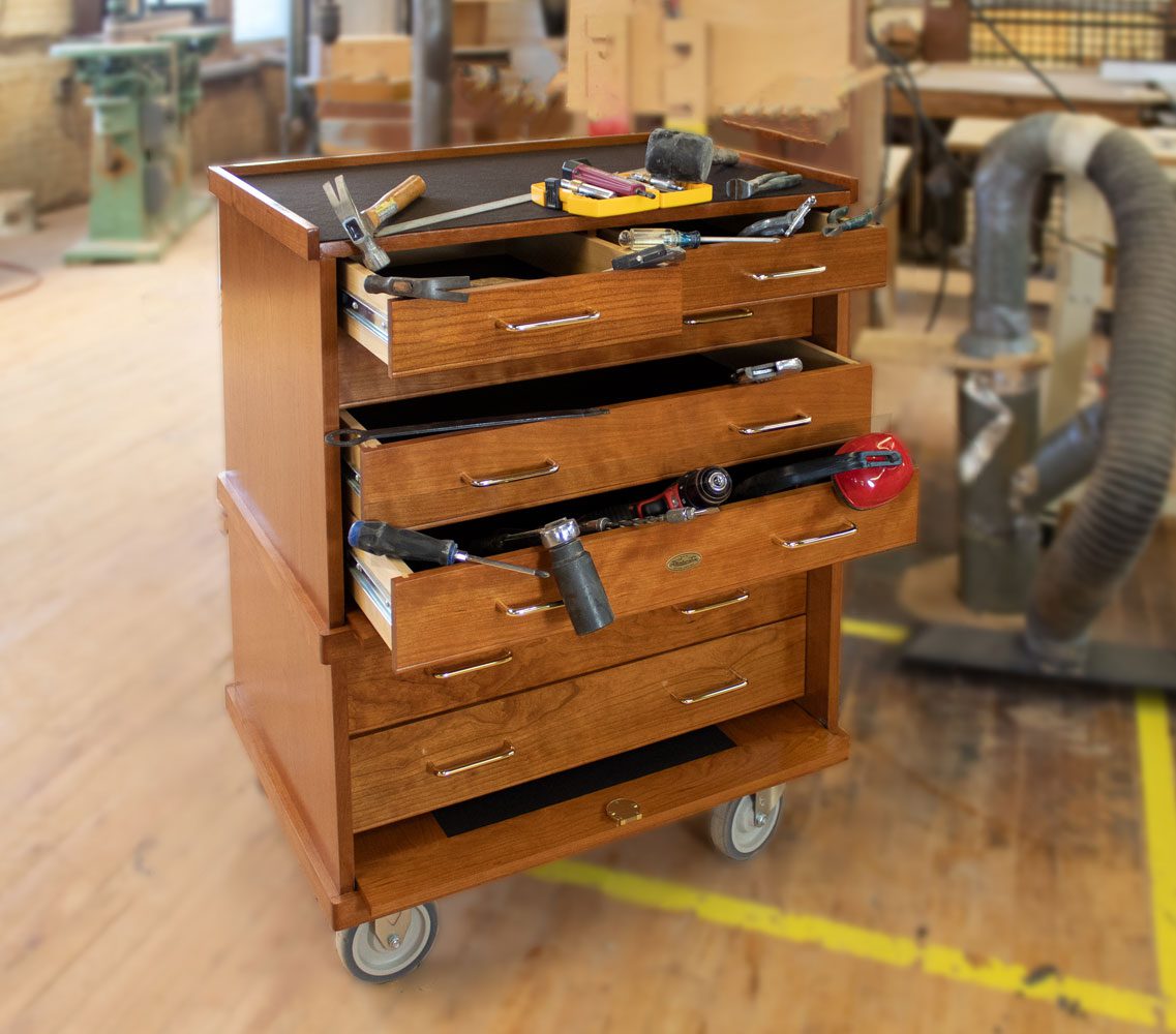 R3007 with tools in a woodworking shop