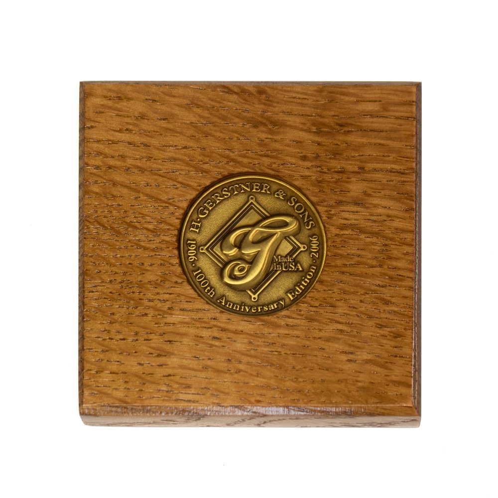 Golden Oak Coaster with 100th Anniversary Medallion