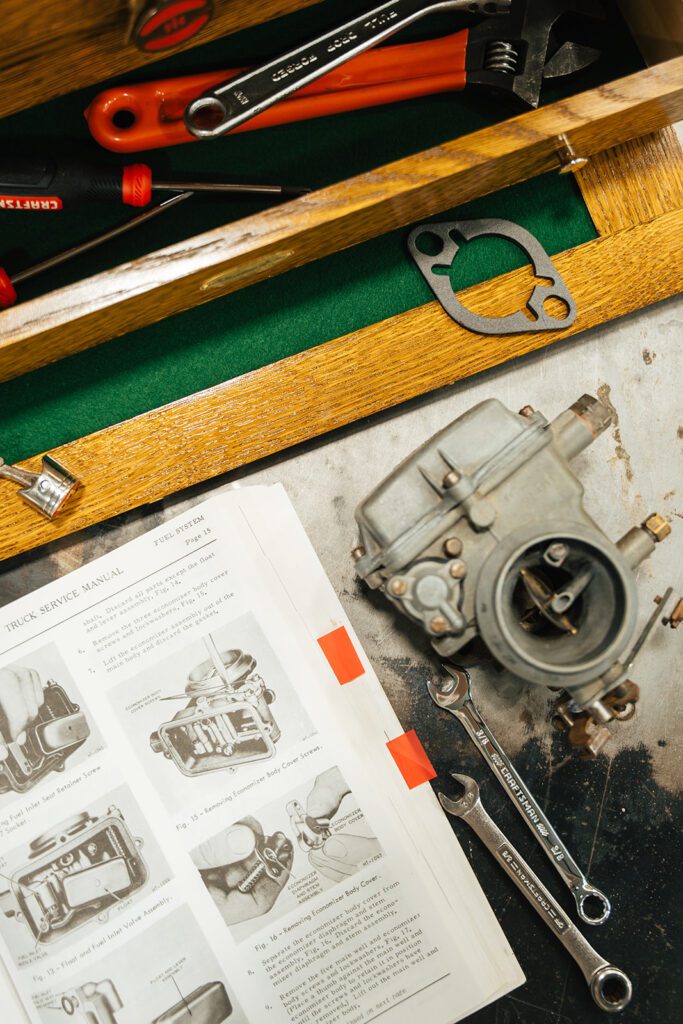 garage with Gerstner chest