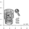part 1251 chrome chest surface mounted lock with screws