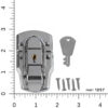 part 1257 chrome surface mounted chest lock with screws