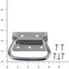 chrome side handle with screws