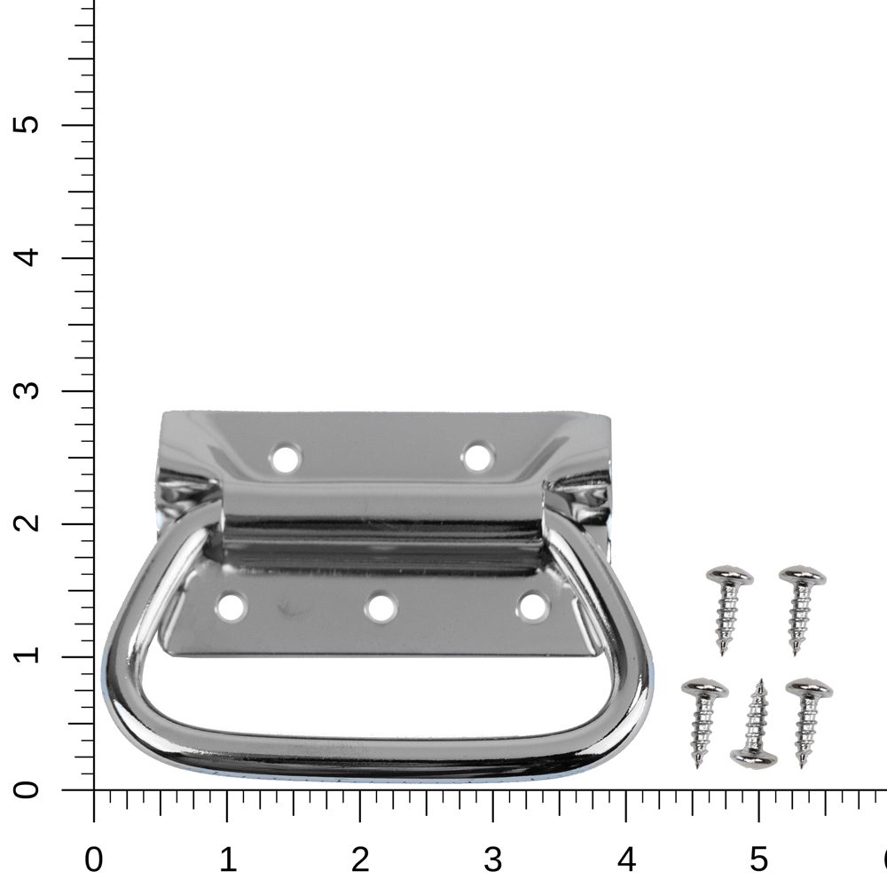 chrome side handle with screws