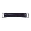 dark brown top handle with chrome brackets