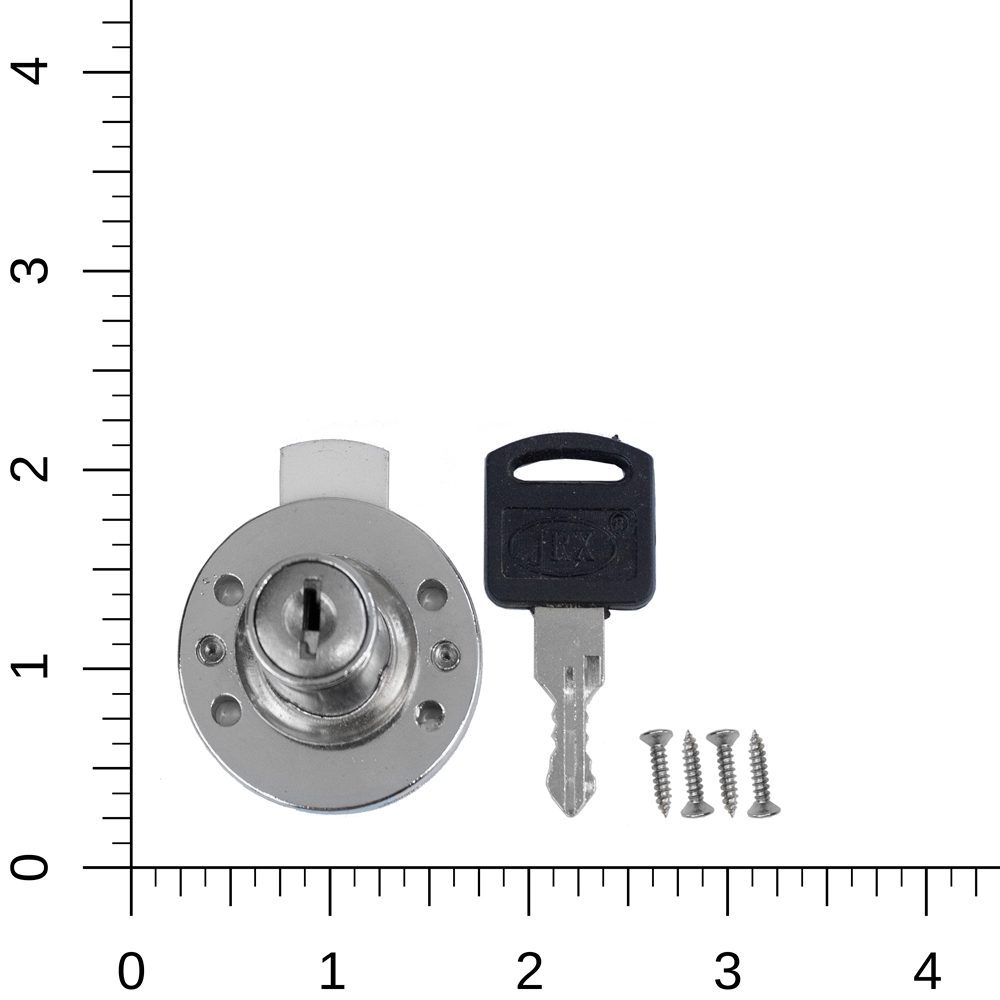 part 1263 chrome base lock with screws