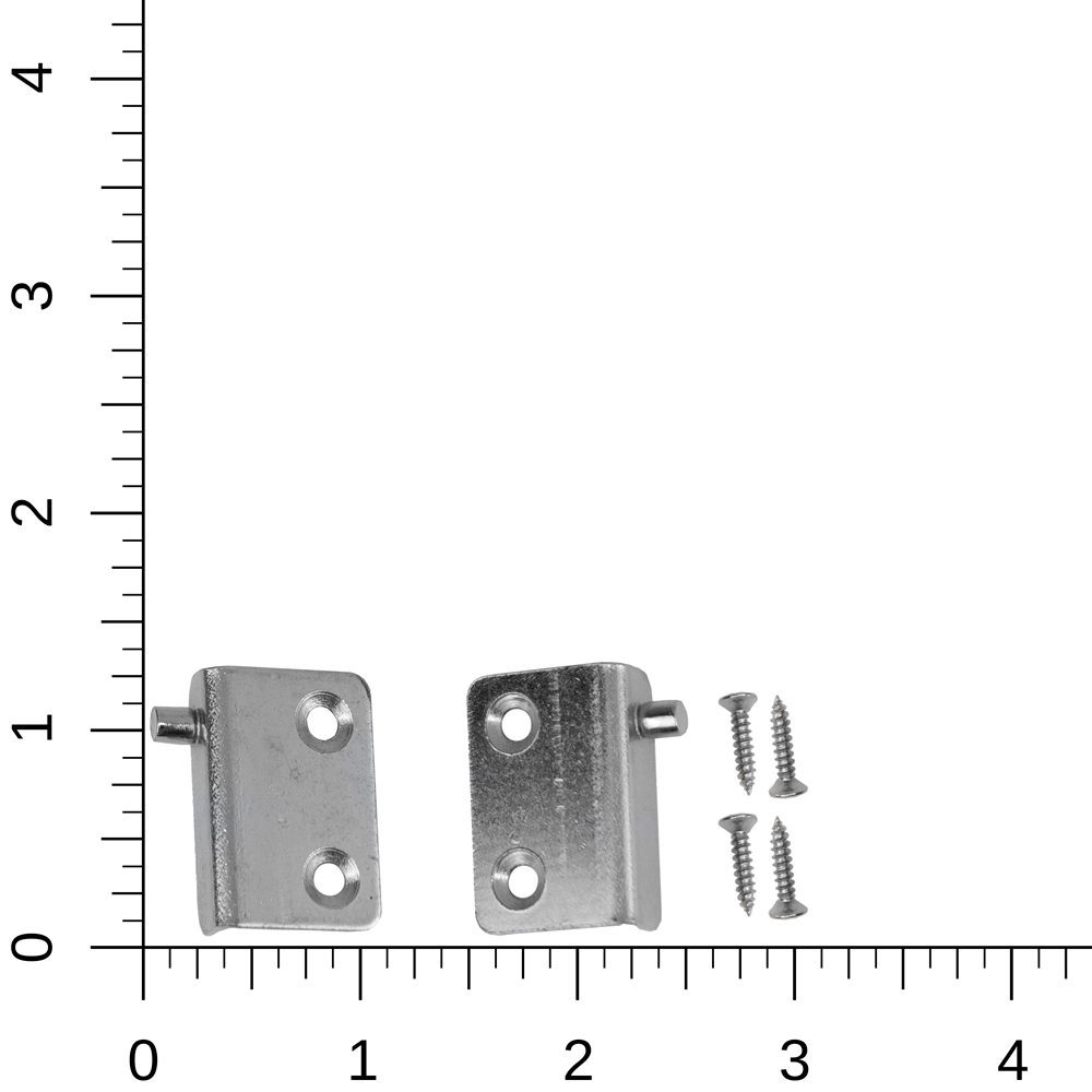 part 1266 chrome front lid brackets with screws