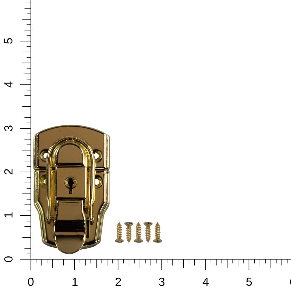 part 1281 brass surface mounted chest lock with screws