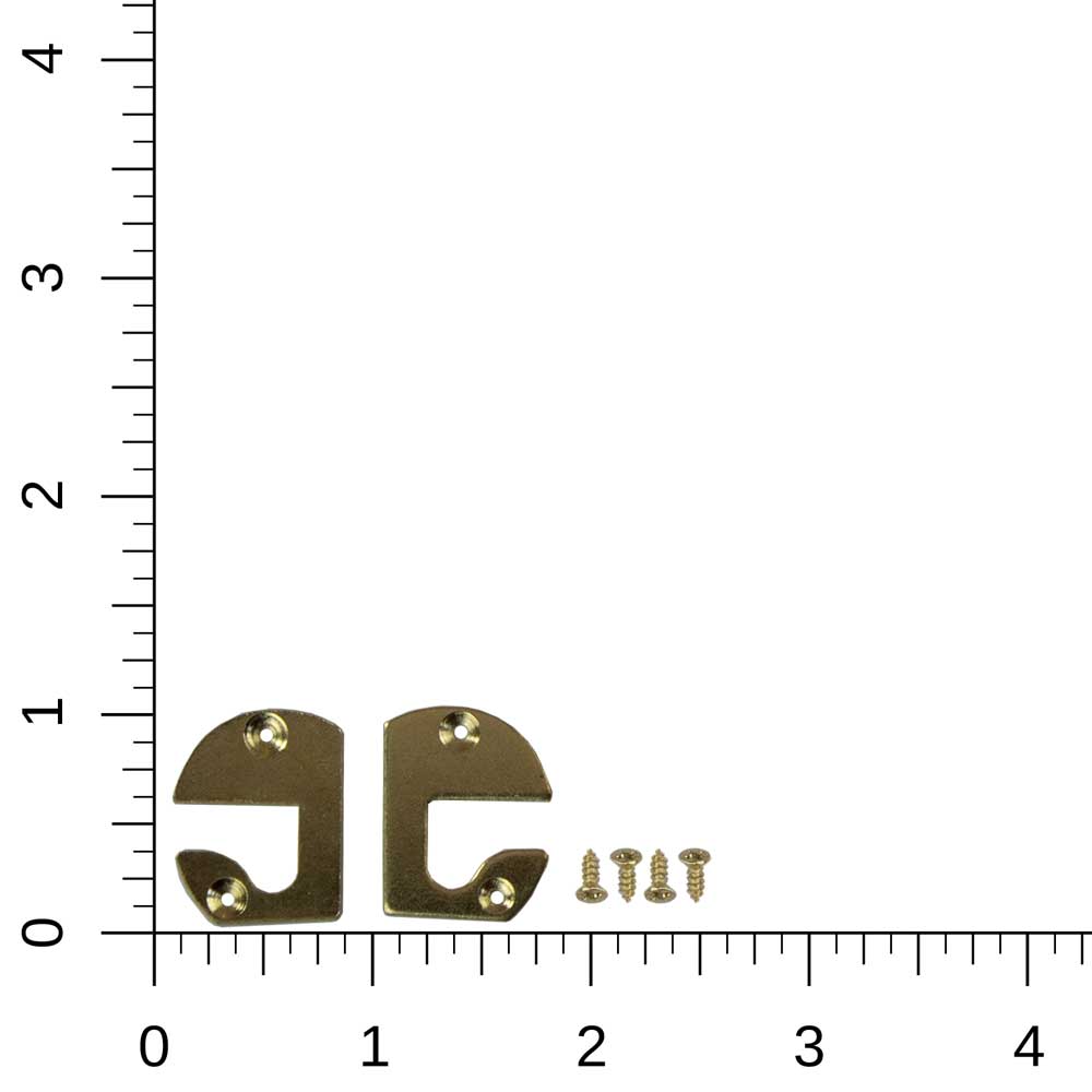 part 1287 brass front lid hinge plates with screws