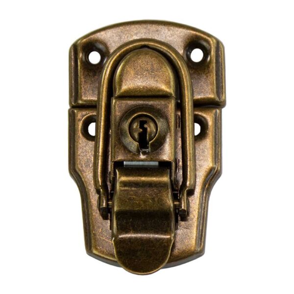 part 1291 antique brass surface mounted chest lock