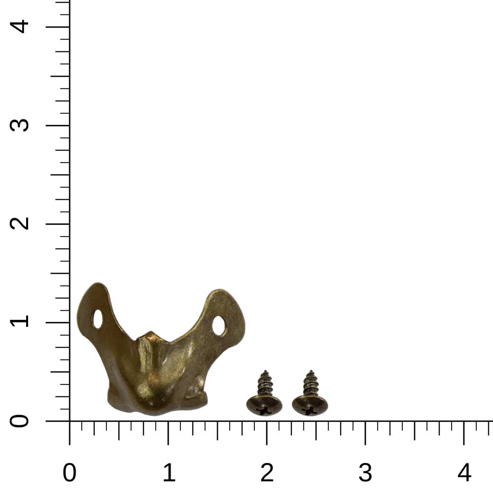 part 1293 antique brass 2-leg corner with screws part 1293 antique brass 2-leg corner with screws